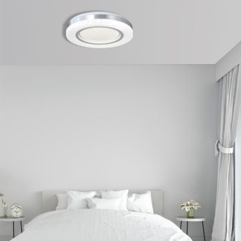 Alternative view of InLight Πλαφονιέρα οροφής LED 36W 3CCT από λευκό και ασημί ακρυλικό D:32cm (42016-C)