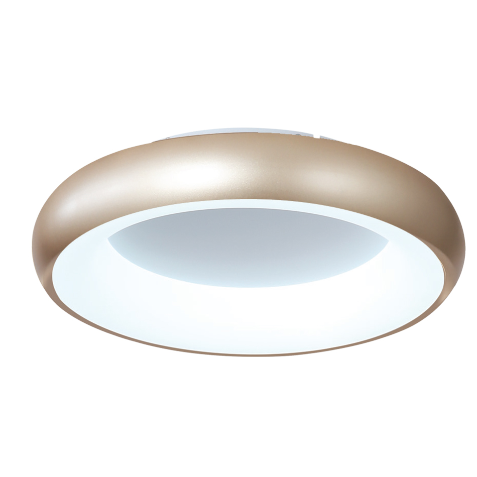 InLight Πλαφονιέρα οροφής LED 24W 3CCT από χρυσαφί και λευκό ακρυλικό D:40cm (42021-B-Golden)