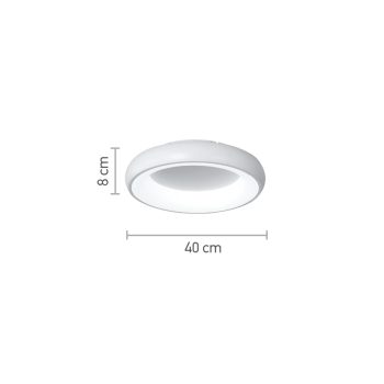 Alternative view of InLight Πλαφονιέρα οροφής LED 24W 3CCT από χρυσαφί και λευκό ακρυλικό D:40cm (42021-B-Golden)