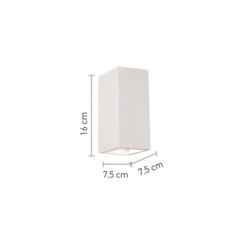 Alternative view of InLight Επιτοίχιο φωτιστικό λευκό από γύψο 2XGU10 D:16cm (43033)