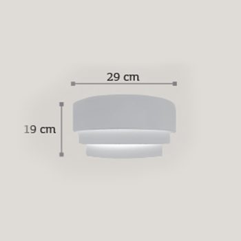 Alternative view of InLight Επιτοίχιο φωτιστικό λευκό από γύψο 1XE14 D:29cm (43388)