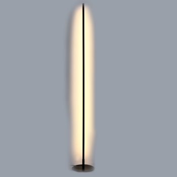 InLight Επιδαπέδιο φωτιστικό LED 24W 3000K από μαύρο μέταλλο D:150cm (45012)