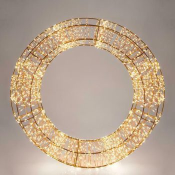 ΣΤΕΦΑΝΙ ΦΩΤΙΖΟΜΕΝΟ, 2880 ΘΕΡΜΑ LED, ΜΕ ΜΕΤΑΣΧΗΜΑΤΙΣΤΗ, ΧΑΛΚΟΥ, 50cm