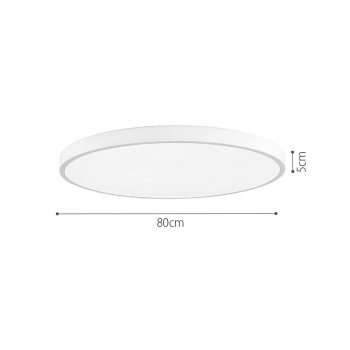 Alternative view of InLight Πλαφονιέρα οροφής LED 150W 3CCT (by switch on base) από γκρί μέταλλο και ακρυλικό D:80cm (42035-A-Gray)