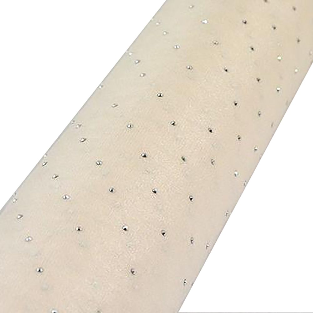 ΚΟΡΔ.ORGANZA WITH DIMONDS ΕΚΡΟΥ 48cmX3m