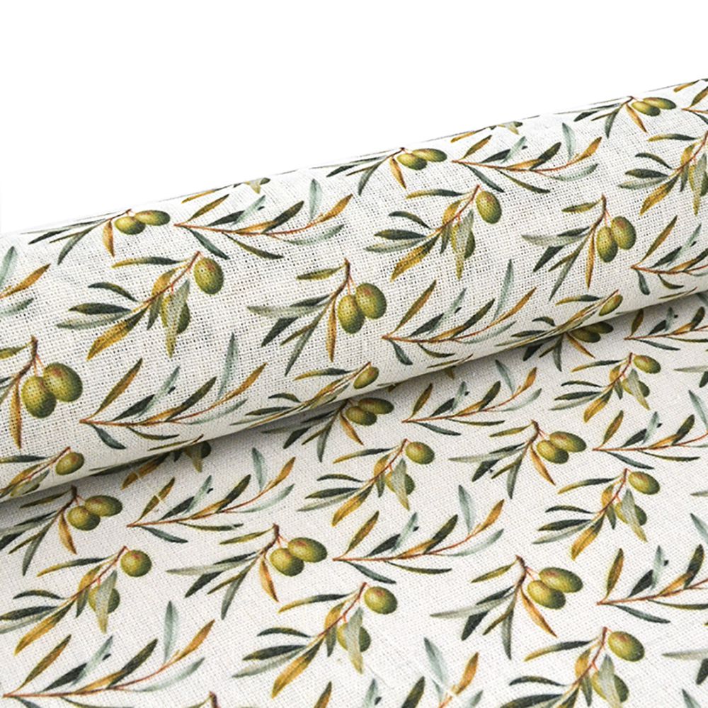 POLYCOTTON OLIVES 48cmX3m