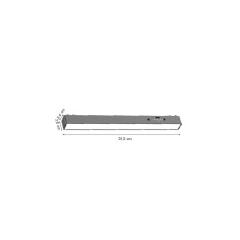 Alternative view of Inlight Γραμμικό φωτιστικό LED 10W 3000K-6000K για ultra thin ράγα σε λευκή απόχρωση by Tuya and Zigbee D:31,5X2,6X2,4cm (TMZ0020-White)