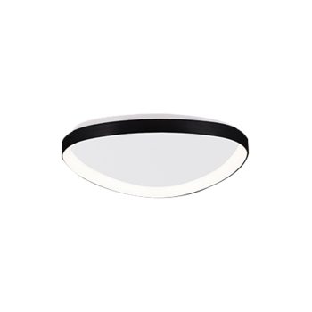 Inlight Πλαφονιέρα οροφής LED 25W 3CCT από μαύρο μέταλλο και ακρυλικό D:61,5x5cm (42043-Black)