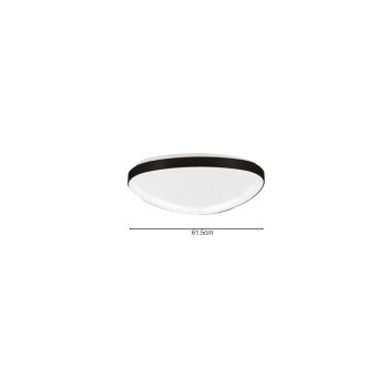 Alternative view of Inlight Πλαφονιέρα οροφής LED 25W 3CCT από μαύρο μέταλλο και ακρυλικό D:61,5x5cm (42043-Black)