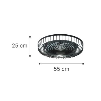 Alternative view of it-Lighting Waterton 36W 3CCT LED Fan Light in Black Color (101000620)