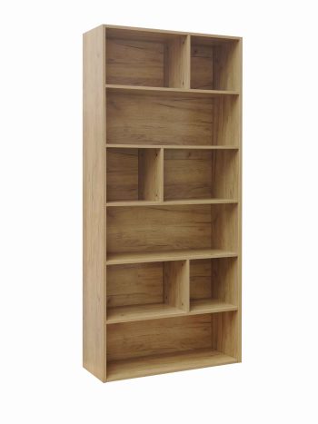 Alternative view of Βιβλιοθήκη Evergin  mdf σε oak απόχρωση 80x30x180εκ