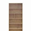 Βιβλιοθήκη Evergin pakoworld mdf σε oak απόχρωση 80x30x180εκ 072-000152