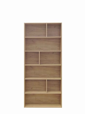 Βιβλιοθήκη Evergin pakoworld mdf σε oak απόχρωση 80x30x180εκ 072-000152
