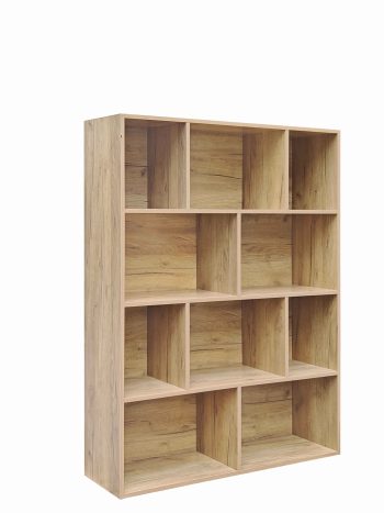 Alternative view of Βιβλιοθήκη Evergin  mdf σε oak απόχρωση 100x30x135εκ