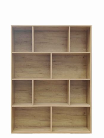 Βιβλιοθήκη Evergin pakoworld mdf σε oak απόχρωση 100x30x135εκ 072-000153