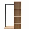 Έπιπλο εισόδου Erdeco pakoworld mdf σε φυσική απόχρωση 80x40x150εκ 072-000156