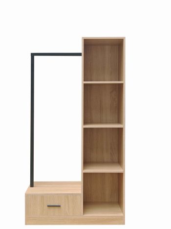 Έπιπλο εισόδου Erdeco pakoworld mdf σε φυσική απόχρωση 80x40x150εκ 072-000156