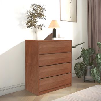 Alternative view of Συρταριέρα Kuanger  mdf σε καρυδί απόχρωση 80x40x89εκ