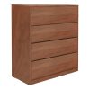 Συρταριέρα Kuanger pakoworld mdf σε καρυδί απόχρωση 80x40x80εκ 072-000159
