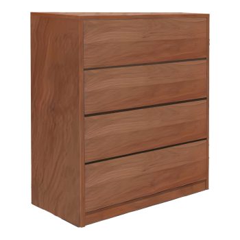 Συρταριέρα Kuanger pakoworld mdf σε καρυδί απόχρωση 80x40x80εκ 072-000159
