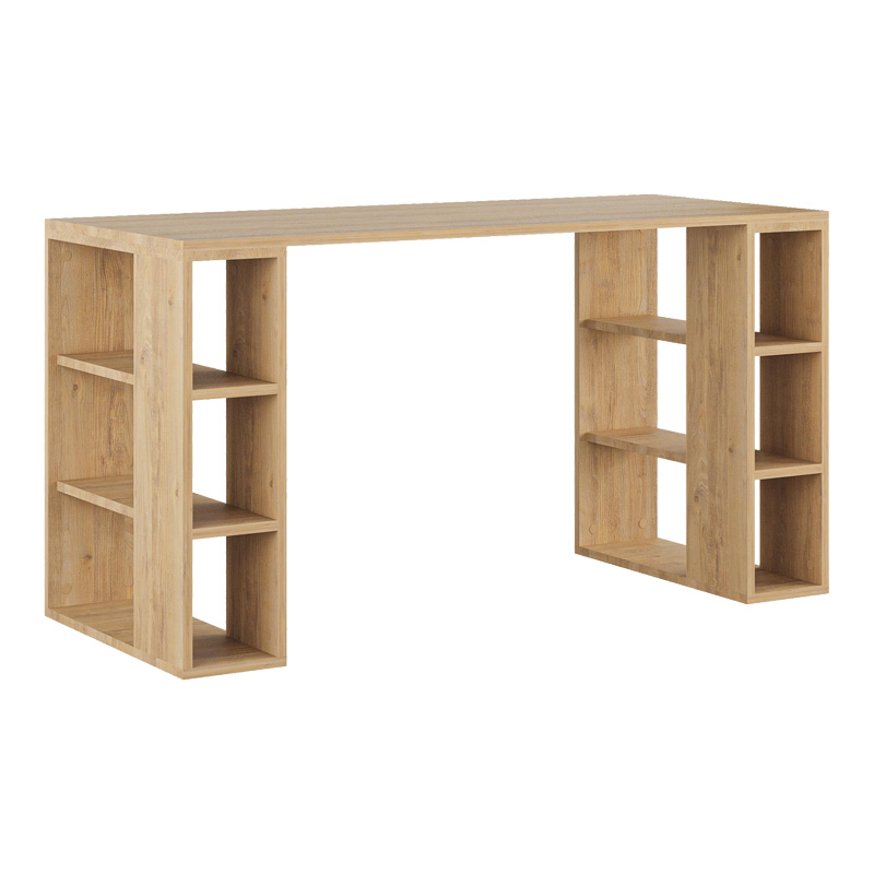 Γραφείο Colmar pakoworld σε oak απόχρωση 140x60x75εκ 119-001248