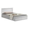 Κρεβάτι Olympus pakoworld με συρτάρι σε λευκή απόχρωση 100x200εκ 123-000243