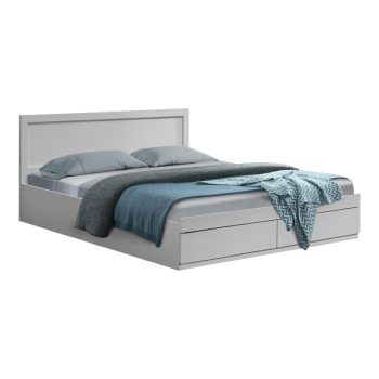 Κρεβάτι Olympus pakoworld με συρτάρι σε λευκή απόχρωση 140x200εκ 123-000251