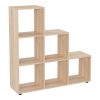 Βιβλιοθήκη Schody pakoworld σε oak απόχρωση 105.5x29.2x107εκ 184-000122