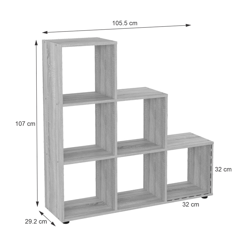 Βιβλιοθήκη Schody σε oak απόχρωση 105.5x29.2x107εκ - Image 3