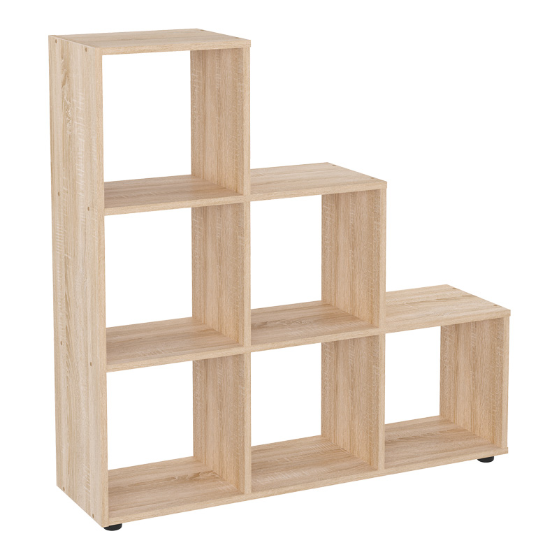 Βιβλιοθήκη Schody pakoworld σε oak απόχρωση 105.5x29.2x107εκ 184-000122