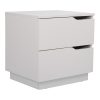 Κομοδίνο Verena I pakoworld σε λευκή απόχρωση 48x40x48εκ 225-000079