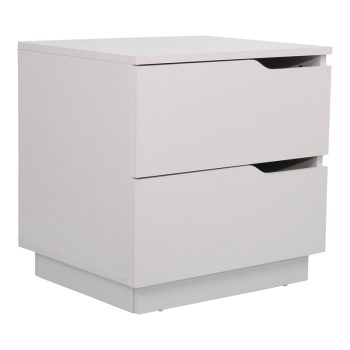 Κομοδίνο Verena I pakoworld σε λευκή απόχρωση 48x40x48εκ 225-000079