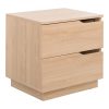 Κομοδίνο Verena I pakoworld σε φυσική απόχρωση 48x40x48εκ 225-000080