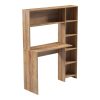Γραφείο με βιβλιοθήκη Janson pakoworld σε oak απόχρωση 113.2x40x141.8εκ 230-000082