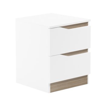 Κομοδίνο Verena II pakoworld σε λευκή-sonoma απόχρωση 40x40x50εκ 230-000084