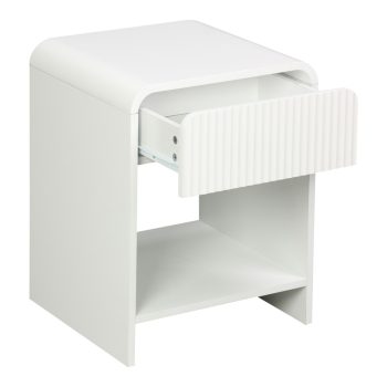 Alternative view of Κομοδίνο Lemperto  MDF σε λευκή απόχρωση 40x40x53εκ