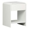Κομοδίνο Zeplen pakoworld MDF σε λευκή απόχρωση 40x40x53εκ 260-000029