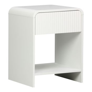 Κομοδίνο Zeplen pakoworld MDF σε λευκή απόχρωση 40x40x53εκ 260-000029