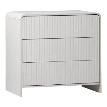 Συρταριέρα Zeplen pakoworld MDF σε λευκή απόχρωση 80x40x75εκ 260-000030