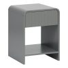 Κομοδίνο Zeplen pakoworld MDF σε γκρι απόχρωση 40x40x53εκ 260-000033