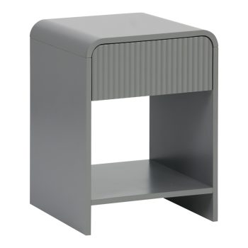 Κομοδίνο Zeplen pakoworld MDF σε γκρι απόχρωση 40x40x53εκ 260-000033
