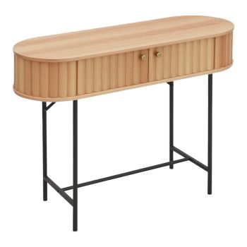 Κονσόλα Zeplen pakoworld MDF-μέταλλο σε oak απόχρωση 100x35x75εκ 260-000035