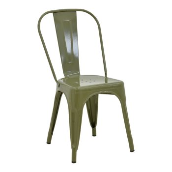 Καρέκλα Utopia pakoworld μέταλλο σε λαδί απόχρωση 44x44x85εκ 270-000027
