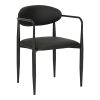 Πολυθρόνα Kalone pakoworld pu σε μαύρη απόχρωση 56x55x78εκ 350-000025