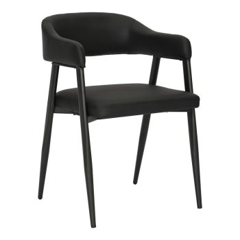 Πολυθρόνα Sezan pakoworld pu σε μαύρη απόχρωση 56x55x78εκ 350-000028