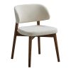 Καρέκλα Siena pakoworld rubberwood σε καρυδί-εκρού απόχρωση 48x50x81εκ 381-000001