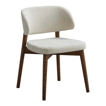 Καρέκλα Siena pakoworld rubberwood σε καρυδί-εκρού απόχρωση 48x50x81εκ 381-000001
