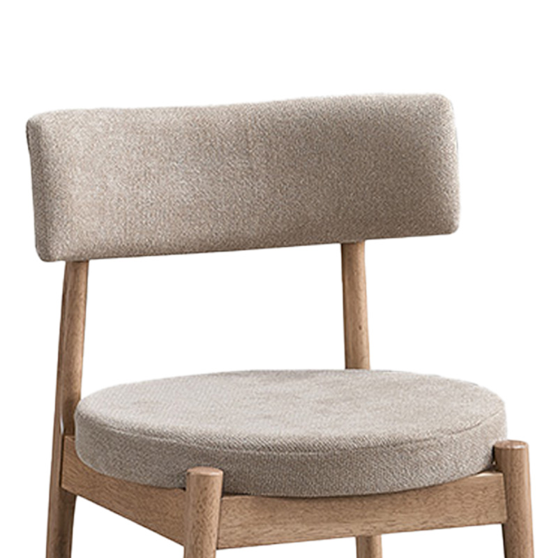 Καρέκλα Raudi rubberwood σε φυσική-μπεζ απόχρωση 45.5x45.5x81εκ - Image 3