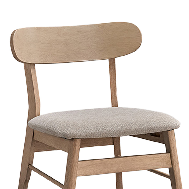 Καρέκλα Cairo rubberwood σε φυσική-μπεζ απόχρωση 47x47x76εκ - Image 3