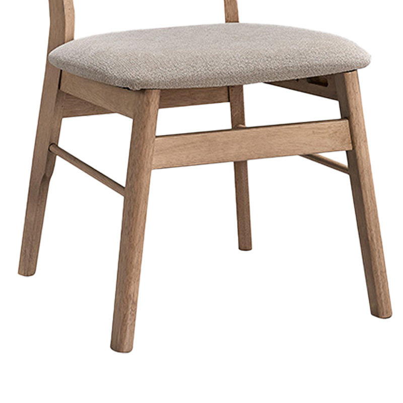 Καρέκλα Cairo rubberwood σε φυσική-μπεζ απόχρωση 47x47x76εκ - Image 4